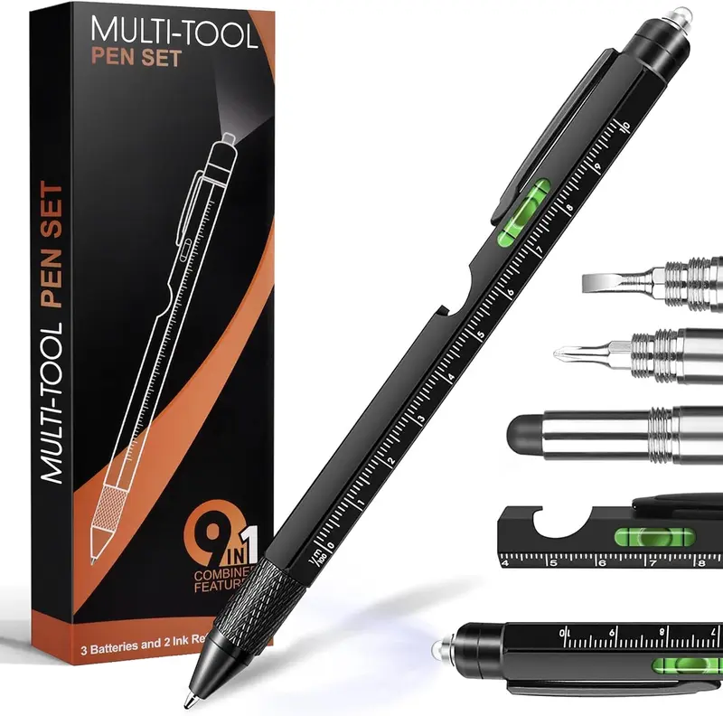 9-in-1 Multitool Pen (Stocking Stuffer for Men)
